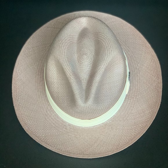 BRAND NEW PANAMA HAT fedora RoseGray Color Beauty